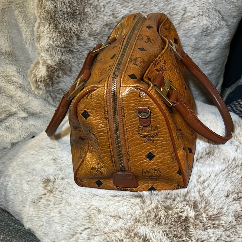 018. Vintage MCM Visetos Boston Bag (cognac) - Picture 6 of 15